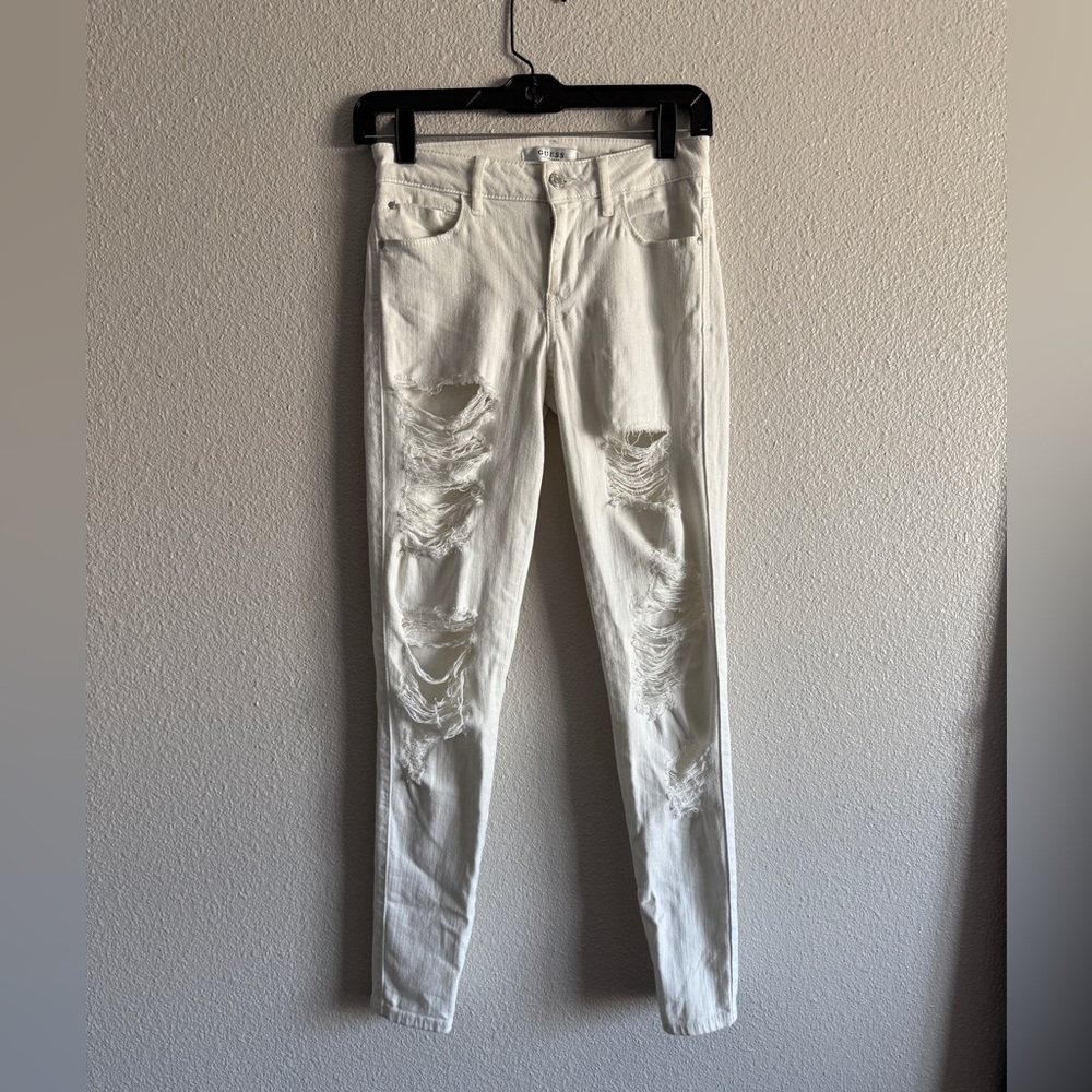 Guess sexy curve ripped jeans skinny size 25